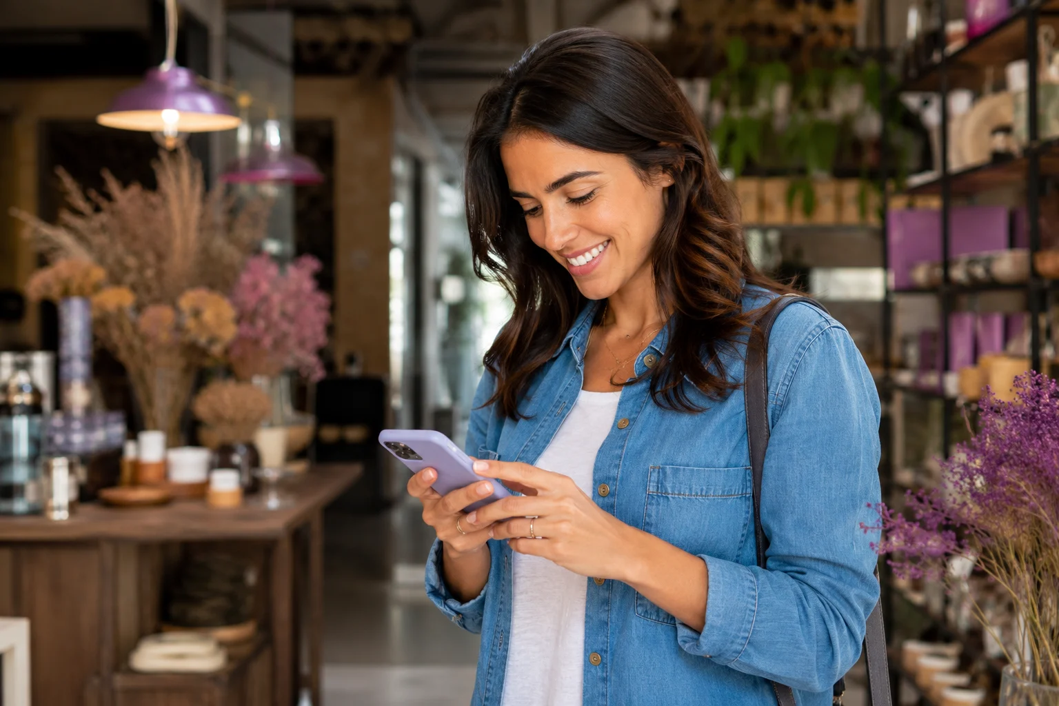 Cliente dejando una reseña en Google a un negocio local desde el móvil