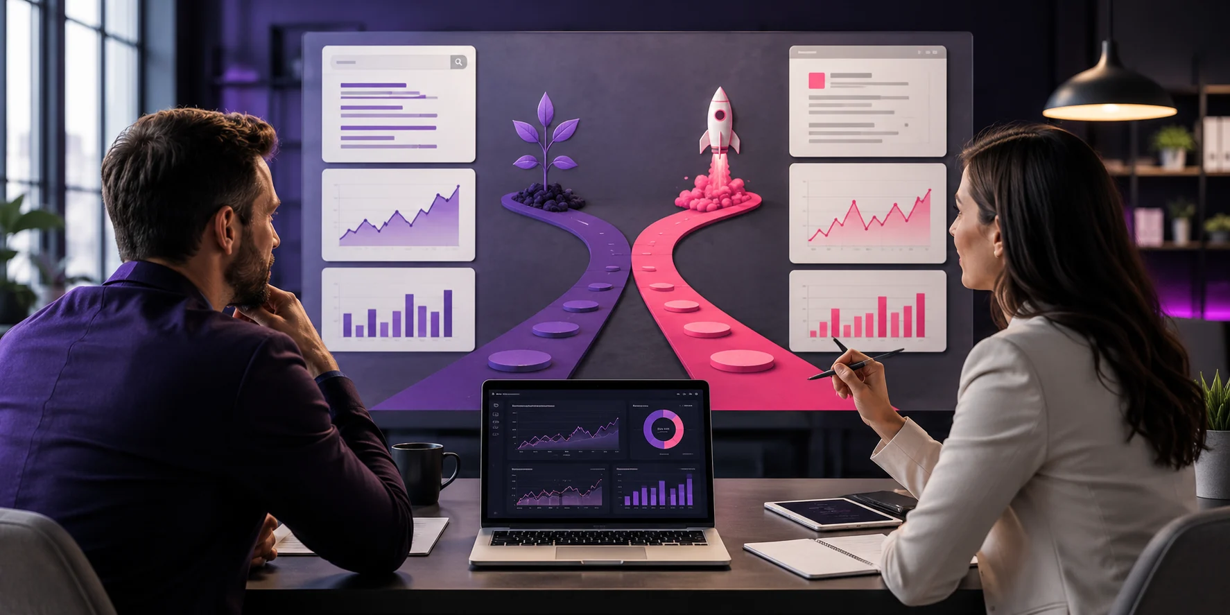 Comparativa visual SEO vs Google Ads para decidir qué canal conviene primero según el tipo de negocio