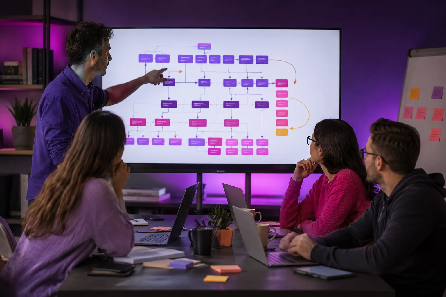 Equipo SEO creando un plan de acción a partir de la revisión del sitemap