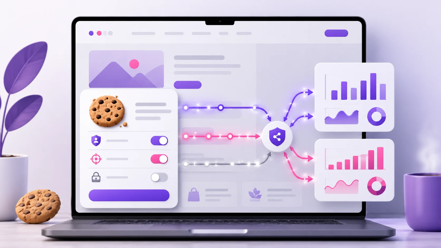 Banner de cookies conectado con Consent Mode v2 para enviar señales de consentimiento a herramientas de medición