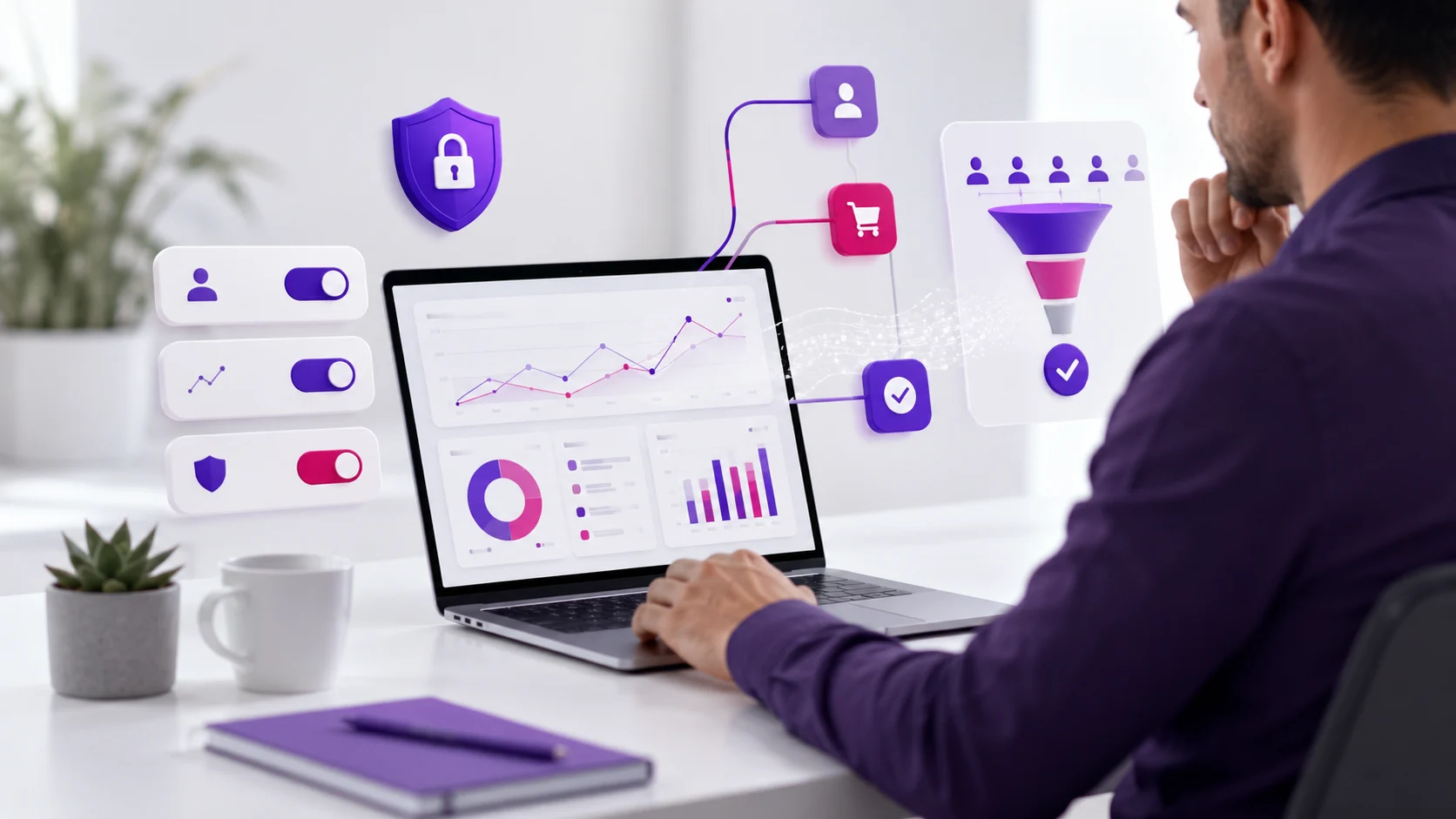 Consultor revisando Consent Mode v2, medición de conversiones y señales de privacidad para Google Ads