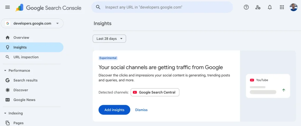 Cómo conectar Search Console a redes sociales