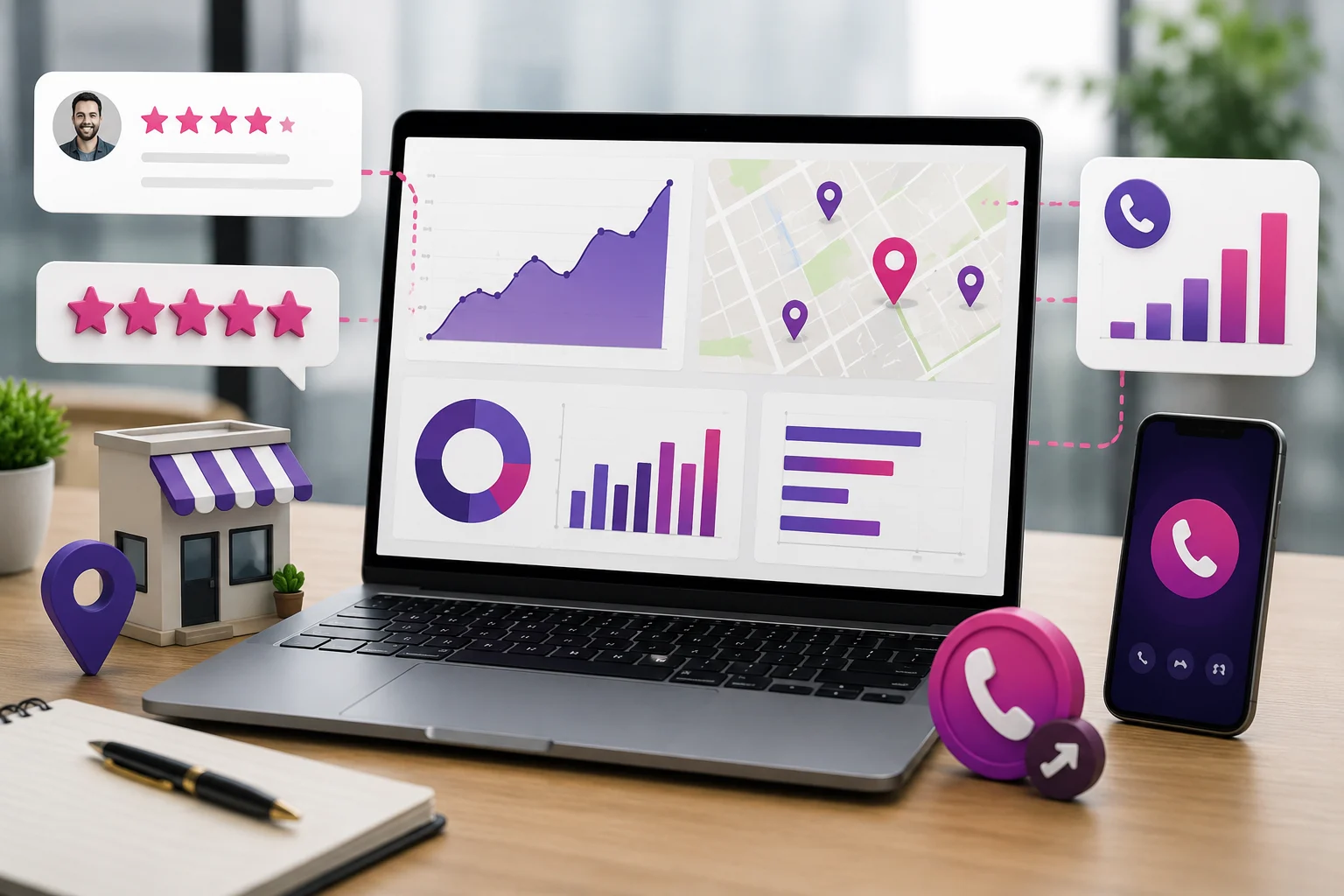 Medición del impacto de las reseñas de Google en llamadas y clientes de SEO local